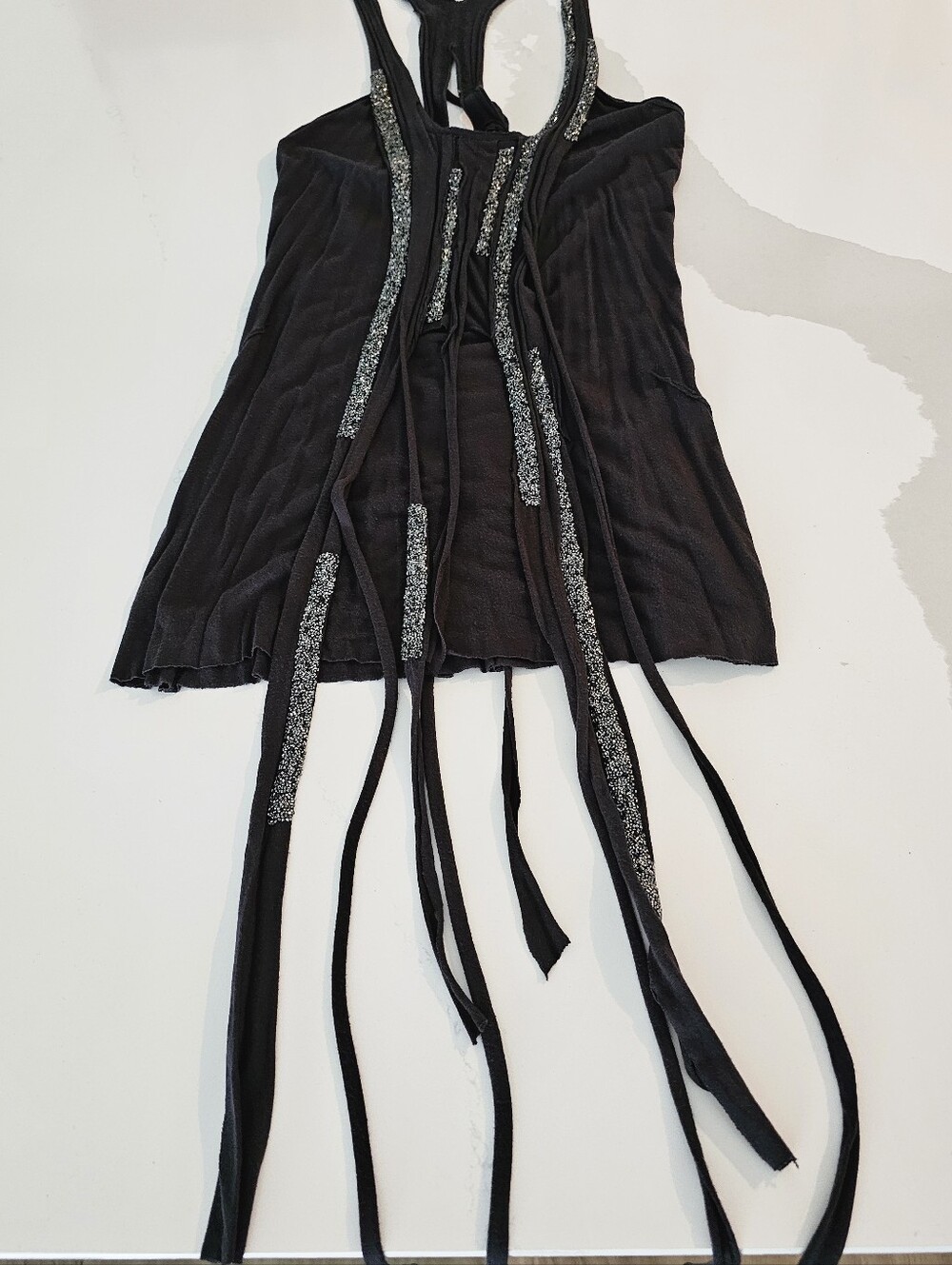ALL SAINTS Grey  Tank with Silver Beading - Picture 8 of 8